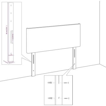 vidaXL Bedframe met hoofdeinde stof taupe 160x200 cm