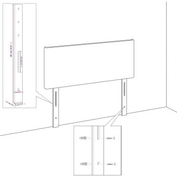 vidaXL Bedframe met hoofdeinde stof donkerbruin 160x200 cm