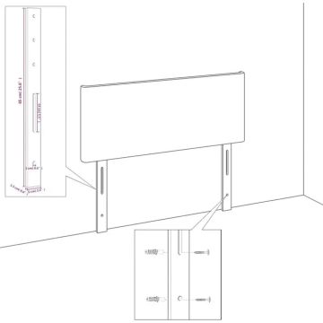 vidaXL Bedframe met hoofdeinde stof donkergrijs 160x200 cm