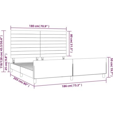 vidaXL-Bedframe-met-hoofdeinde-fluweel-zwart-180x200-cm