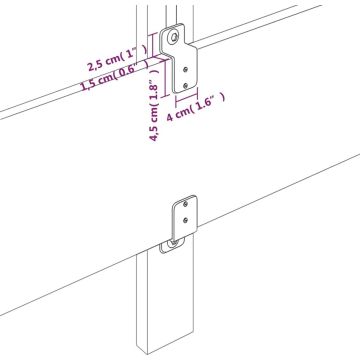 vidaXL Bedframe met hoofdeinde fluweel donkergroen 90x190 cm