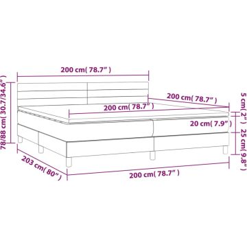 vidaXL-Boxspring-met-matras-stof-crèmekleurig-200x200-cm