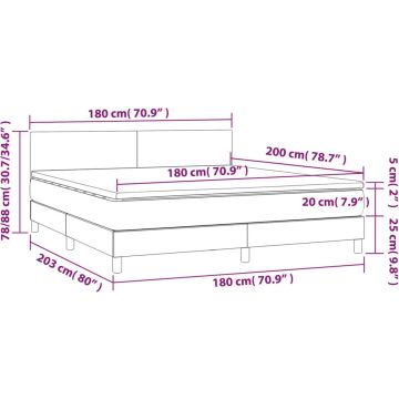 vidaXL-Boxspring-met-matras-stof-donkerbruin-180x200-cm