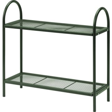 Pro Garden Plantenrek/plantentafel - groen - metaal - opvouwbaar - 60 x 22 x 58 cm