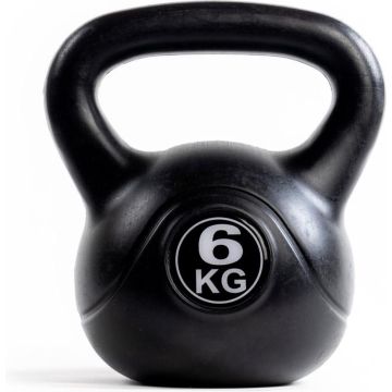 WAYS. Kettlebell - 6 KG - PVC - Zwart