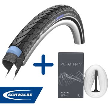 Fietsband - Schwalbe - Buiten- &amp; binnenband - Marathon Plus &amp; SV17E - 28 inch x 1.40 - 2.00 - 40 mm