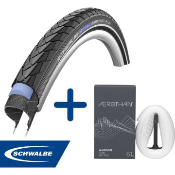 Fietsband - Schwalbe - Buiten- &amp; binnenband - Marathon Plus &amp; SV17E - 28 inch x 1.40 - 2.00 - 40 mm