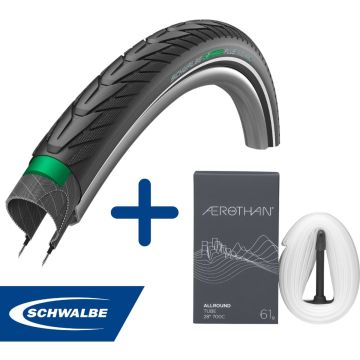 Fietsband - Schwalbe - Buiten- &amp; binnenband - Energizer Plus &amp; SV17E - 28 inch x 1.40 - 2.00 - 40 mm