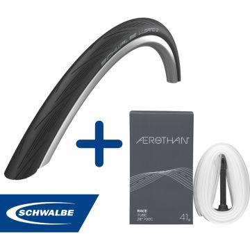 Fietsband - Schwalbe - Buiten- &amp; binnenband - Lugano II K-Guard &amp; SV20E - 28 inch x 0.90 - 1.10 - 40 mm