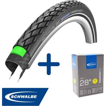 Fietsband - Schwalbe - Buiten- &amp; binnenband - Marathon G-Guard &amp; SV17 - 28 inch x 1.10 - 1.75 - 60 mm