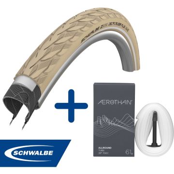 Fietsband - Schwalbe - Buiten- &amp; binnenband - Delta Cruiser Plus &amp; SV17E - 28 inch x 1.40 - 2.00 - 40 mm