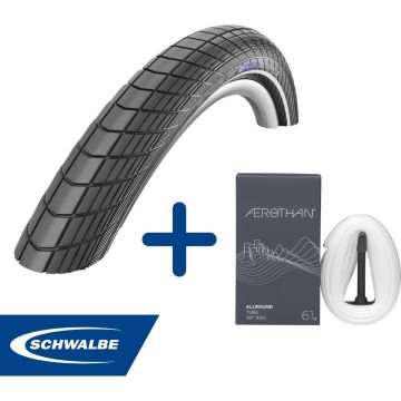 Fietsband - Schwalbe - Buiten- &amp; binnenband - Big Apple K-Guard &amp; SV17E - 28 inch x 1.40 - 2.00 - 40 mm