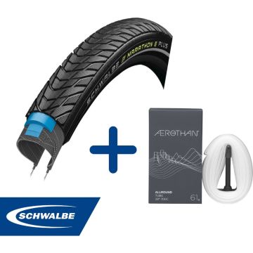 Fietsband - Schwalbe - Buiten- &amp; binnenband - Marathon E-Plus &amp; SV17E - 28 inch x 1.40 - 2.00 - 40 mm