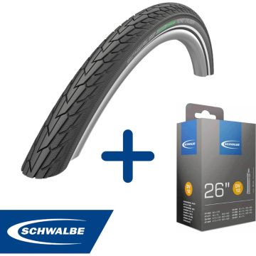 Fietsband - Schwalbe - Buiten- &amp; binnenband - Road Cruiser &amp; DV12 - 26 inch x 1 1/4 - 27.5 inch x 1.75 - 40 mm