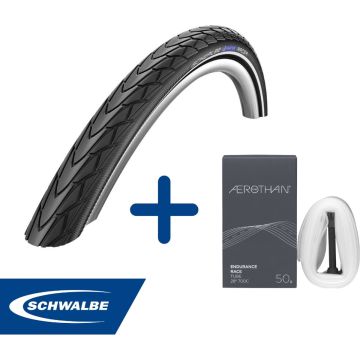 Fietsband - Schwalbe - Buiten- &amp; binnenband - Marathon Racer R-Guard &amp; SV16E - 28 inch - 60 mm