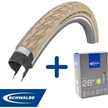 Fietsband - Schwalbe - Buiten- &amp; binnenband - Delta Cruiser Plus &amp; AV17 - 28 inch x 1.10 - 1.75 - 40 mm