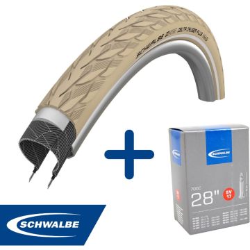 Fietsband - Schwalbe - Buiten- &amp; binnenband - Delta Cruiser Plus &amp; SV17 - 28 inch x 1.10 - 1.75 - 40 mm