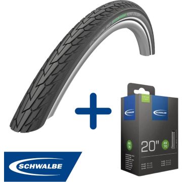 Fietsband - Schwalbe - Buiten- &amp; binnenband - Road Cruiser &amp; AV7C - 20 inch x 1.20 - 1.90 - 40 mm