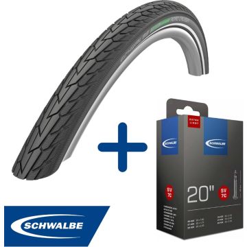 Fietsband - Schwalbe - Buiten- &amp; binnenband - Road Cruiser &amp; SV7C - 20 inch - Extra Light - 40 mm