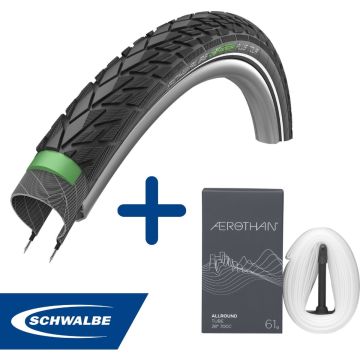 Fietsband - Schwalbe - Buiten- &amp; binnenband - Energizer Plus Tour &amp; SV17E - 28 inch x 1.40 - 2.00 - 60 mm