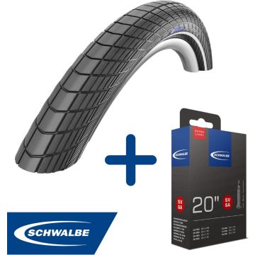 Fietsband - Schwalbe - Buiten- &amp; binnenband - Big Apple R-Guard &amp; SV6A - - 20 inch x 0.90 - 1.50 - 40 mm