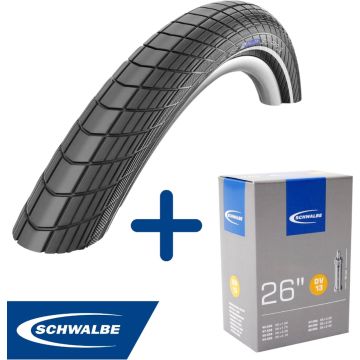 Fietsband - Schwalbe - Buiten- &amp; binnenband - Big Apple R-Guard &amp; DV13 - 26 inch x 1.50 - 2.40- 40 mm