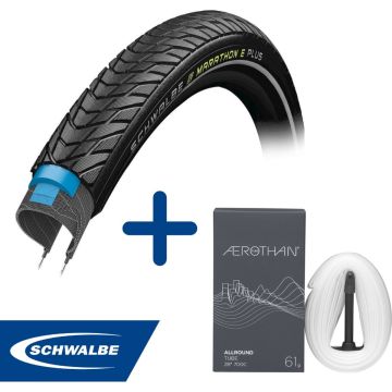 Fietsband - Schwalbe - Buiten- &amp; binnenband - Marathon E-Plus &amp; SV17E - 28 inch x 1.40 - 2.00 - 40 mm