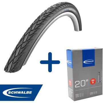 Fietsband - Schwalbe - Buiten- &amp; binnenband - Road Cruiser &amp; SV6 - 20 inch x 1.10 - 1.50 - 40 mm