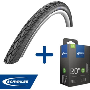 Fietsband - Schwalbe - Buiten- &amp; binnenband - Road Cruiser &amp; AV7C - 20 inch x 1.20 - 1.90 - 40 mm