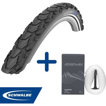 Fietsband - Schwalbe - Buiten- &amp; binnenband - Marathon Racer R-Guard &amp; SV17E - 28 inch x 1.40 - 2.00 - 40 mm