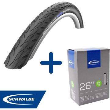 Fietsband - Schwalbe - Buiten- &amp; binnenband - Silento &amp; AV12 - 26 inch x 1 1/4 - 27.5 inch x 1.75 - 40 mm