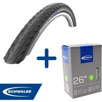 Fietsband - Schwalbe - Buiten- &amp; binnenband - Silento &amp; DV12 - 26 inch x 1 1/4 - 27.5 inch x 1.75 - 40 mm