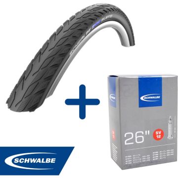 Fietsband - Schwalbe - Buiten- &amp; binnenband - Silento &amp; SV12 - 26 inch x 1 1/4 - 27.5 inch x 1.75 - 40 mm