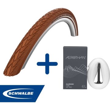 Fietsband - Schwalbe - Buiten- &amp; binnenband - Road Cruiser K-Guard &amp; SV17E - 28 inch x 1.40 - 2.00 - 60 mm