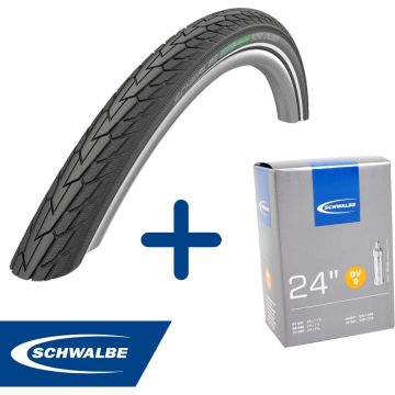 Fietsband - Schwalbe - Buiten- &amp; binnenband - Road Cruiser &amp; DV9 - 24 inch x 1 1/8 - 1.75- 32 mm