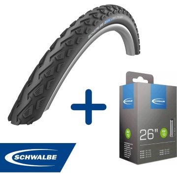 Fietsband - Schwalbe - Buiten- &amp; binnenband - Land Cruiser K-Guard &amp; AV13 - 26 inch x 1.50 - 2.40 - 40 mm