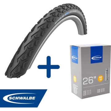 Fietsband - Schwalbe - Buiten- &amp; binnenband - Land Cruiser K-Guard &amp; DV13 - 26 inch x 1.50 - 2.40- 40 mm