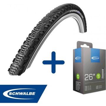 Fietsband - Schwalbe - Buiten- &amp; binnenband - CX Comp &amp; AV13 - 26 inch x 1.50 - 2.40 - 40 mm