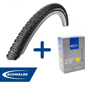 Fietsband - Schwalbe - Buiten- &amp; binnenband - CX Comp &amp; SV13 - 26 inch x 1.50 - 2.40 - 60 mm