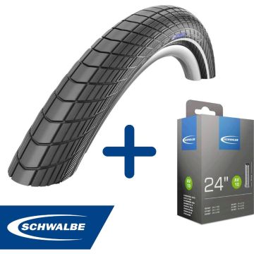 Fietsband - Schwalbe - Buiten- &amp; binnenband - Big Apple R-Guard &amp; AV10 - 24 inch x 1.50 - 2.40 - 40 mm