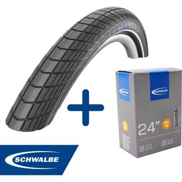 Fietsband - Schwalbe - Buiten- &amp; binnenband - Big Apple R-Guard &amp; DV10 - 24 inch x 1.50 - 2.40- 40 mm