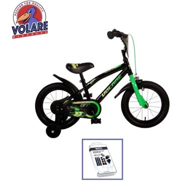 Volare Kinderfiets Super GT - 14 inch - Blauw - Inclusief WAYS Bandenplakset