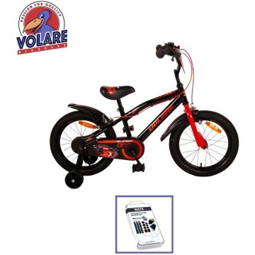 Volare Kinderfiets Super GT - 16 inch - Blauw - Inclusief WAYS Bandenplakset