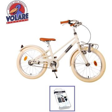 Volare Kinderfiets Melody - 18 inch - Zand - Inclusief WAYS Bandenplakset