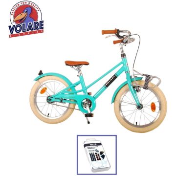 Volare Kinderfiets Melody - 16 inch - Turquoise - Inclusief WAYS Bandenplakset