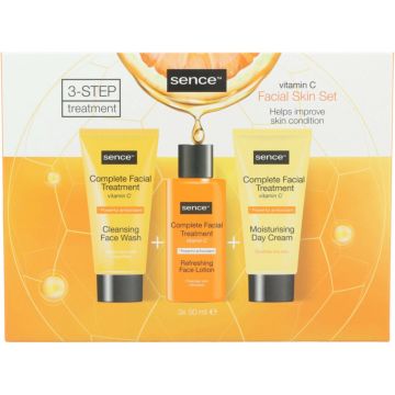 Sence Collection Vitamin C Geschenkset Cleansing Face Wash 50 ml + Refreshing Face Lotion 50 ml + Moisturising Day Cream 50 ml 1 set