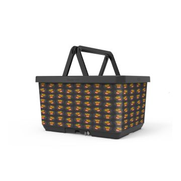 Fietsmand met slot en kliksysteem voor bagagedrager - voordrager The Basky basket design Fry me