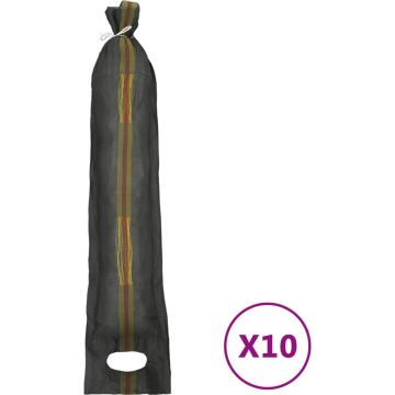 vidaXL-Zandzakken-10-st-103x25-cm-HDPE-donkergroen