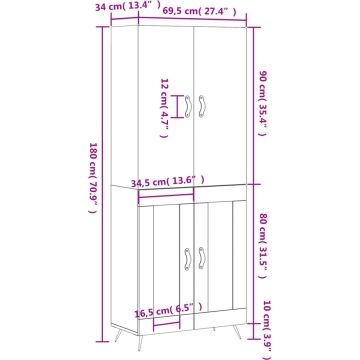 vidaXL-Hoge-kast-69,5x34x180-cm-bewerkt-hout-betongrijs