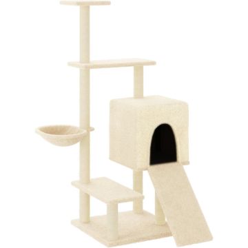 vidaXL-Kattenmeubel-met-sisal-krabpalen-130,5-cm-crèmekleurig